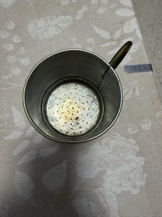 Cafetera napolitana de alpaca antigua