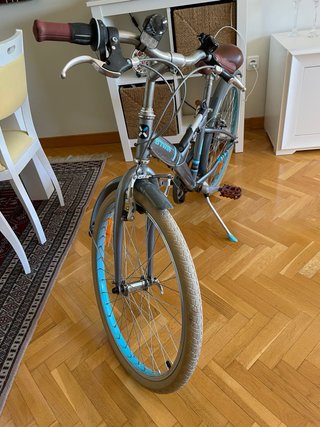 Bicicleta Btwin Poply 500 Gris/Azul