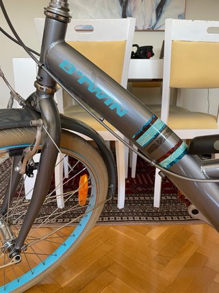 Bicicleta Btwin Poply 500 Gris/Azul