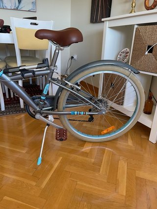 Bicicleta Btwin Poply 500 Gris/Azul