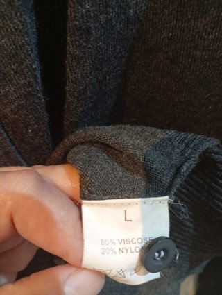 Cardigan Gris Manga Larga