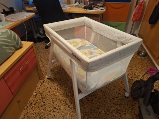 Minicuna bebé con colchón