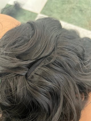 Peluca rizada 14 negra