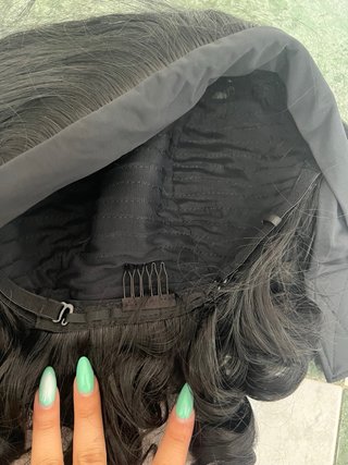 Peluca rizada 14 negra
