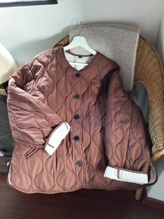 Chaqueta acolchada Zara mujer marrón