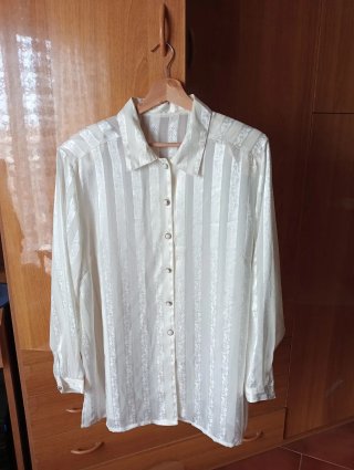 Camicia organza vintage bianca