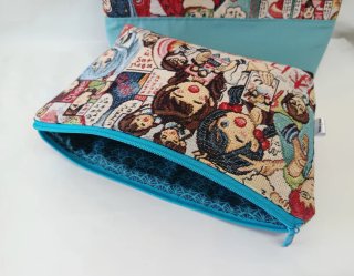 Bolso Tote + Neceser + Coletero Estampado Anime