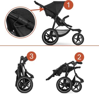 Silla de paseo negra 3 ruedas