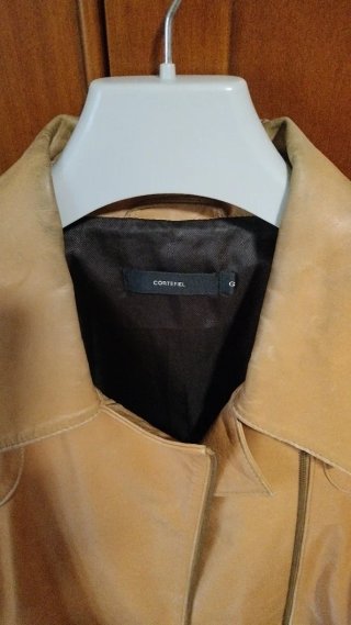 Chaqueta de piel Cortefiel color caramelo T.G