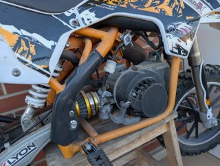 Minimoto Cross 50cc 2T Naranja y Blanca