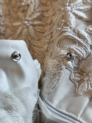 Vestido de Novia Blanco con Cola
