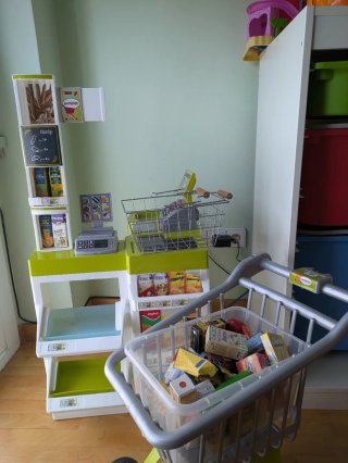 Supermercado de juguete Smoby con accesorios