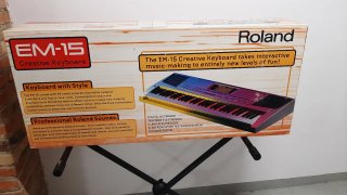 Teclado Roland EM-15 con soporte