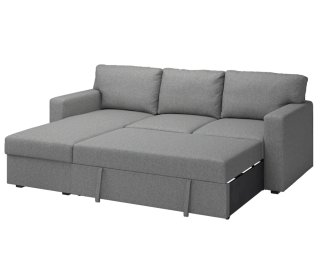 Sofá modular gris claro, anti manchas
