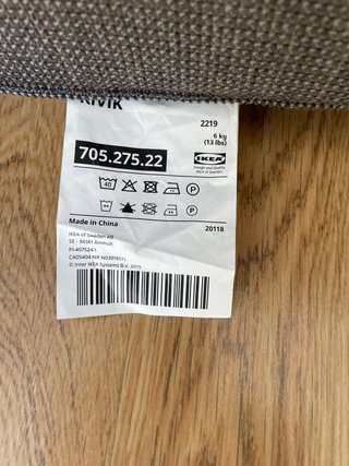 Sofá Ikea Kivik 3 plazas gris