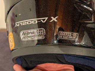 Casco Nitro N1200-VX Negro Brillante