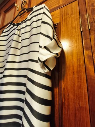 Vestido Rayas Blanco y Negro Talla Única