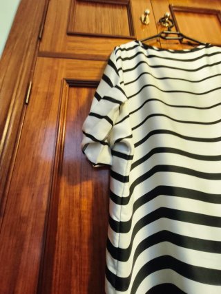 Vestido Rayas Blanco y Negro Talla Única