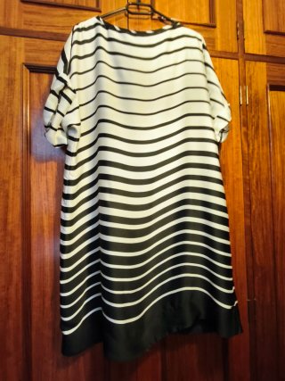 Vestido Rayas Blanco y Negro Talla Única