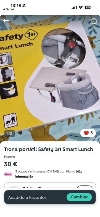 Trona portátil Safety 1st Smart Lunch