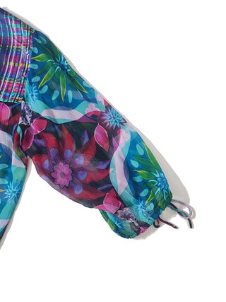 Custo Barcelona/ Blusa estampada 100% seda M