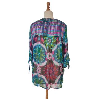 Custo Barcelona/ Blusa estampada 100% seda M
