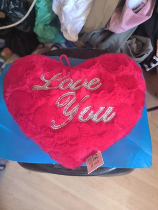 Corazón peluche rojo Love You