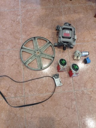 Motor, polea y bombas lavadora