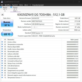 SSD NVMe 512GB Toshiba