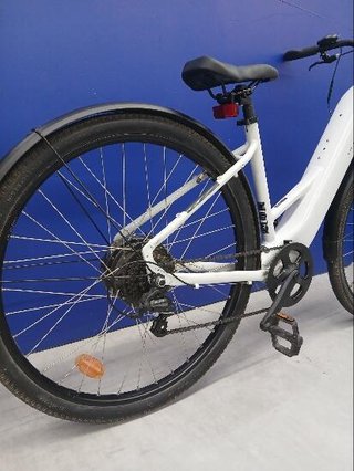 Bicicleta Trekking Eléctrica Cuadro Bajo E-Actv 100 Gris