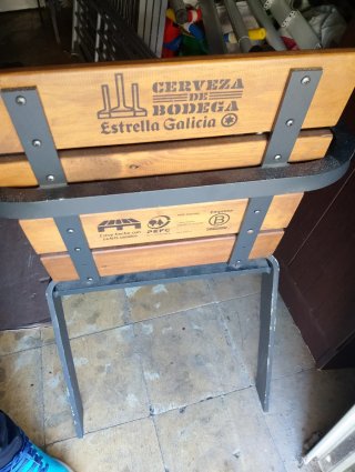 4 Sillas Madera y aluminio Marrón