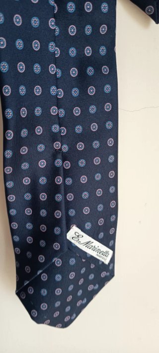Cravatta Marinella blu pois