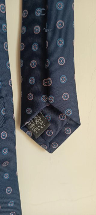 Cravatta Marinella blu pois