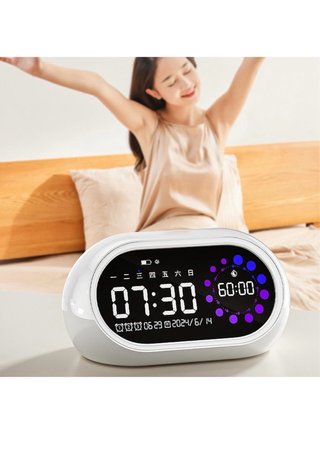 Reloj despertador digital USB recargable