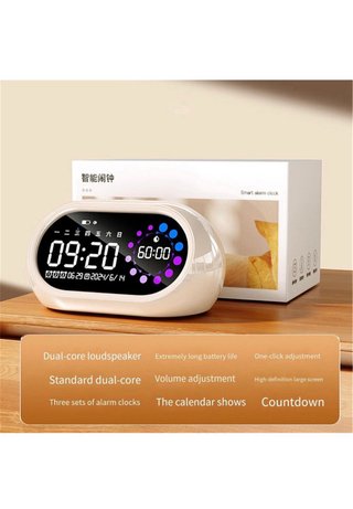 Reloj despertador digital USB recargable