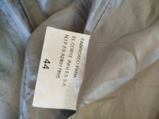 Traje chaqueta y pantalón gris piedra T44