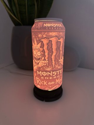 Lámpara Monster Energy Rick y Morty 3d