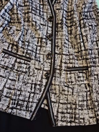 Completo vintage blazer donna in lana con gonna