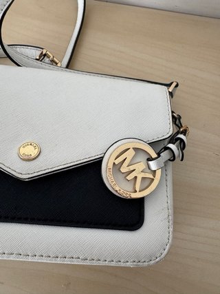 Borsa Michael  Kors Greenwich -  Bianco/Nero