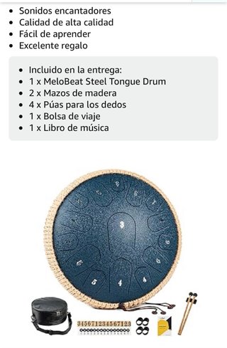 Tambor de Lengua de Acero kit completo