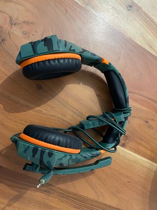 Auriculares Gaming Camuflaje Naranja