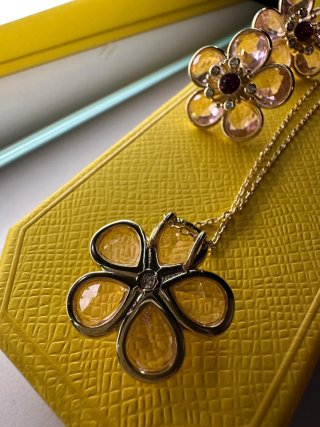 Set Orecchini e Collana Floreale