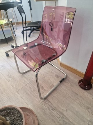Par de Sillas Tobias IKEA Morado Transparente