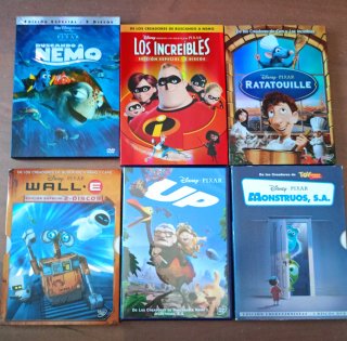 DVDs Disney y Pixar