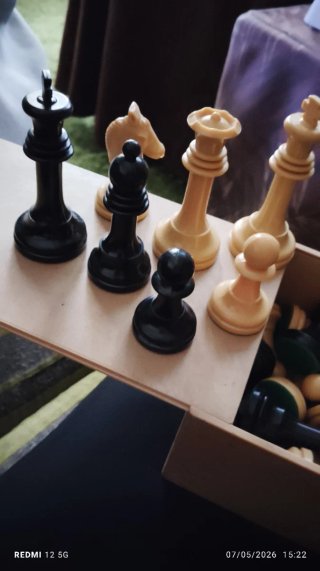 Tablero de Ajedrez con Figuras Grandes