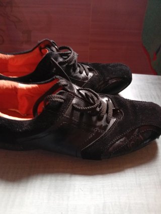 Zapatillas Gucci Negras Piel y Ante