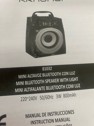 Mini Altavoz Bluetooth con Luz