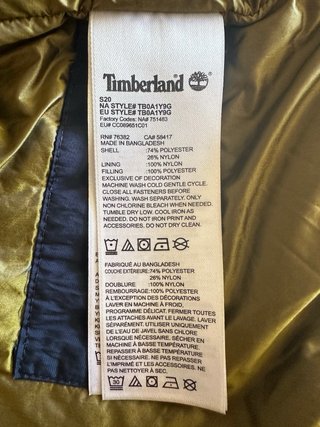 Chaqueta Bomber Timberland Azul Marino Talla M