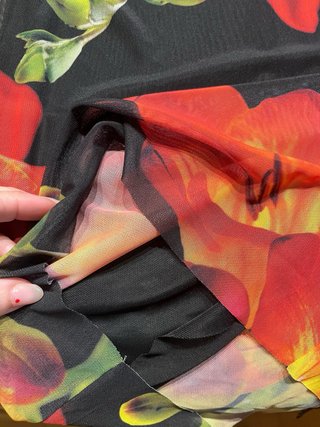 Vestido tul flores Zara