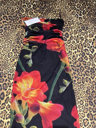 Vestido tul flores Zara